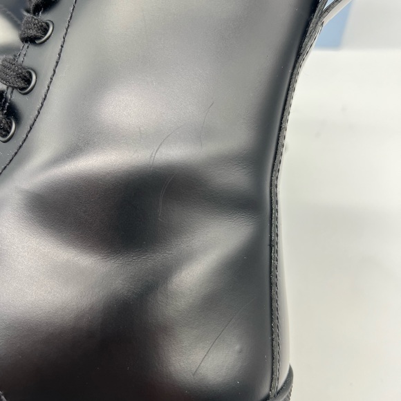 Prada Lug-Sole Leather Combat Boots - Picture 15 of 15
